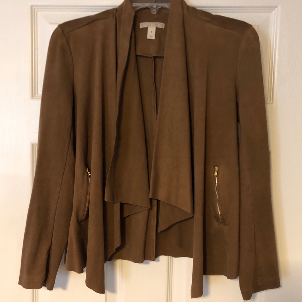 Stylish suede brown jacket